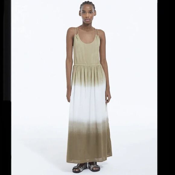 The Kooples Maxi Ombre Tan White Dress Women’s Small (1) - Picture 1 of 5